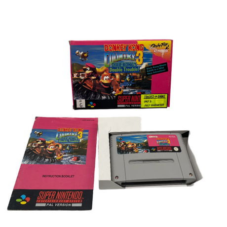 Donkey Kong Country 3 Dixie Kong’s Double Trouble Super Nintendo Entertainment System SNES Game Boxed Complete
