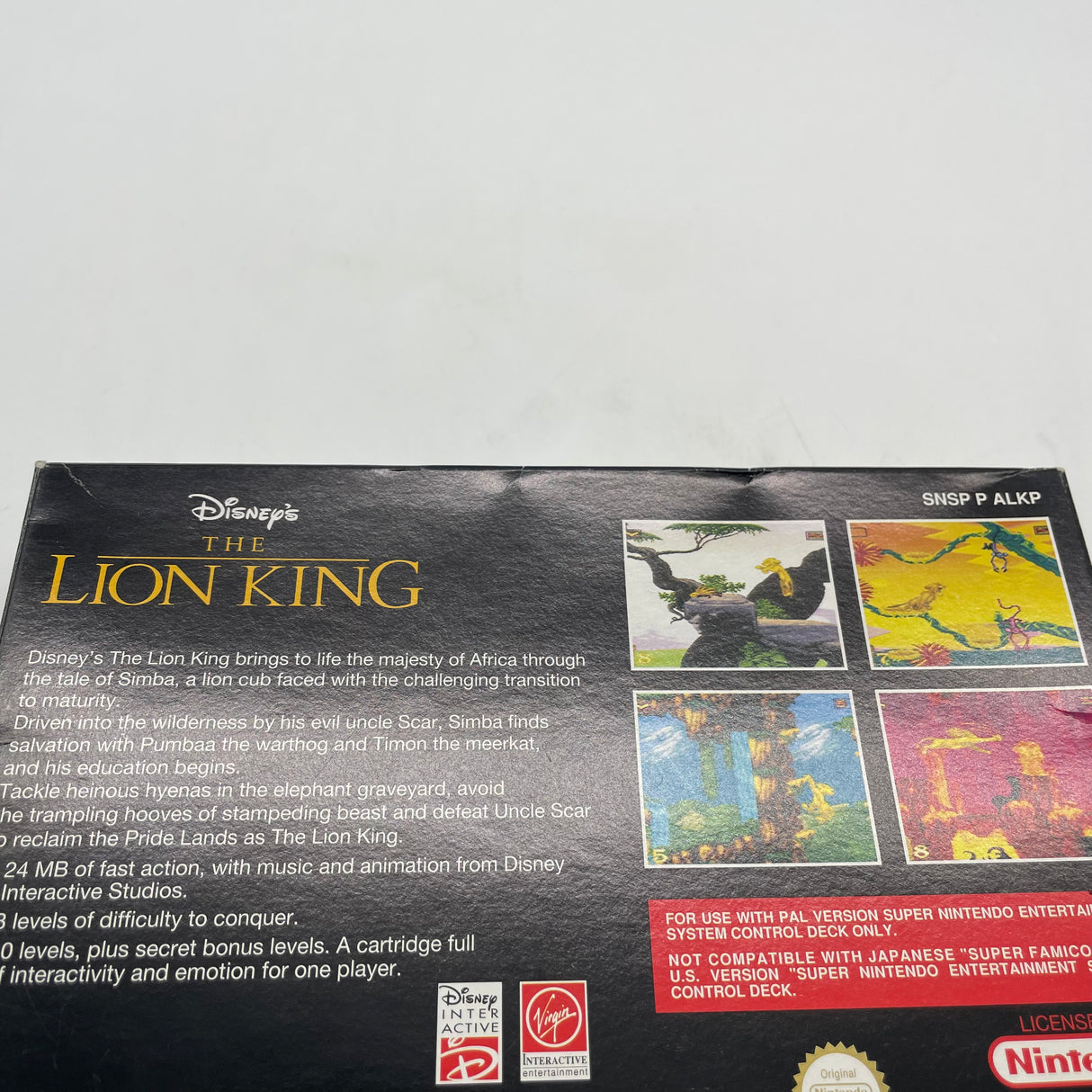 The Lion King Super Nintendo Entertainment System SNES Game Boxed Complete