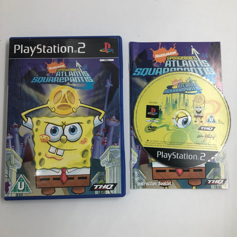 SpongeBob's Atlantis SquarePantis PS2 Playstation 2 Game + Manual PAL 05A4