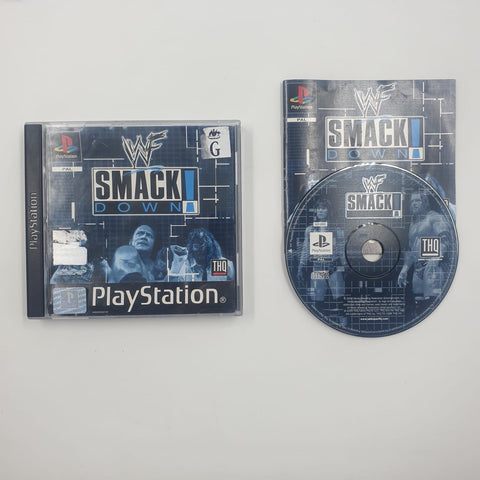 WWE Smack Down PS1 Playstation 1 Game + Manual PAL 05A4
