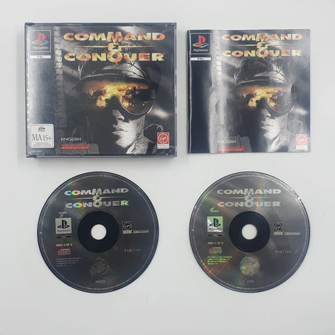 Command & Conquer PS1 Playstation 1 Game + Manual PAL 05A4