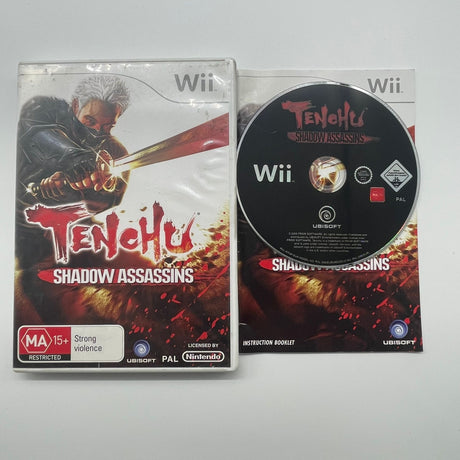 Tenchu Shadow Assassins Nintendo Wii Game + Manual PAL