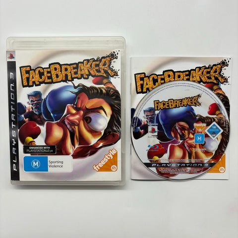 Face Breaker PS3 Playstation 3 Game + Manual 05A4