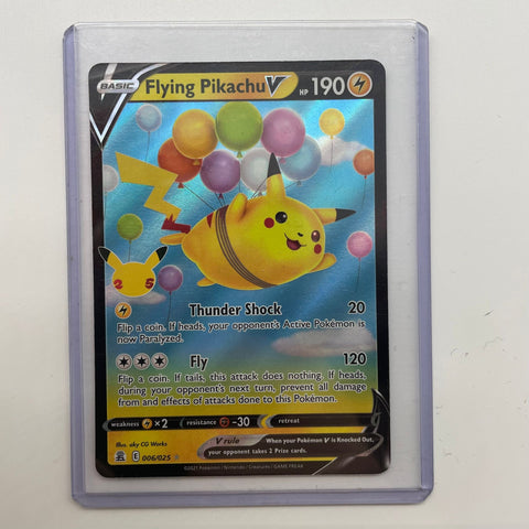 Flying Pikachu Pokemon Card 006/025 Celebrations 05A4