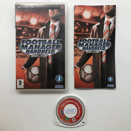 Football Manager HandHeld 2008 PSP Playstation Portable Game + Manual