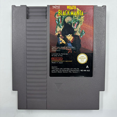 Wrath Black Manta Nintendo Entertainment System NES Game PAL