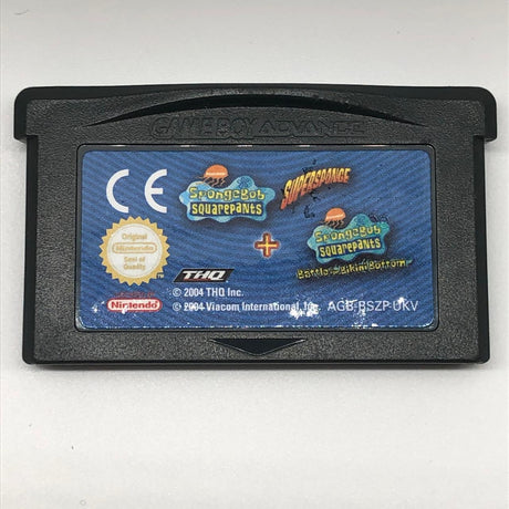 SpongeBob Super Sponge + Battle For Bikini Bottom Nintendo Gameboy Advance GBA Game cartridge