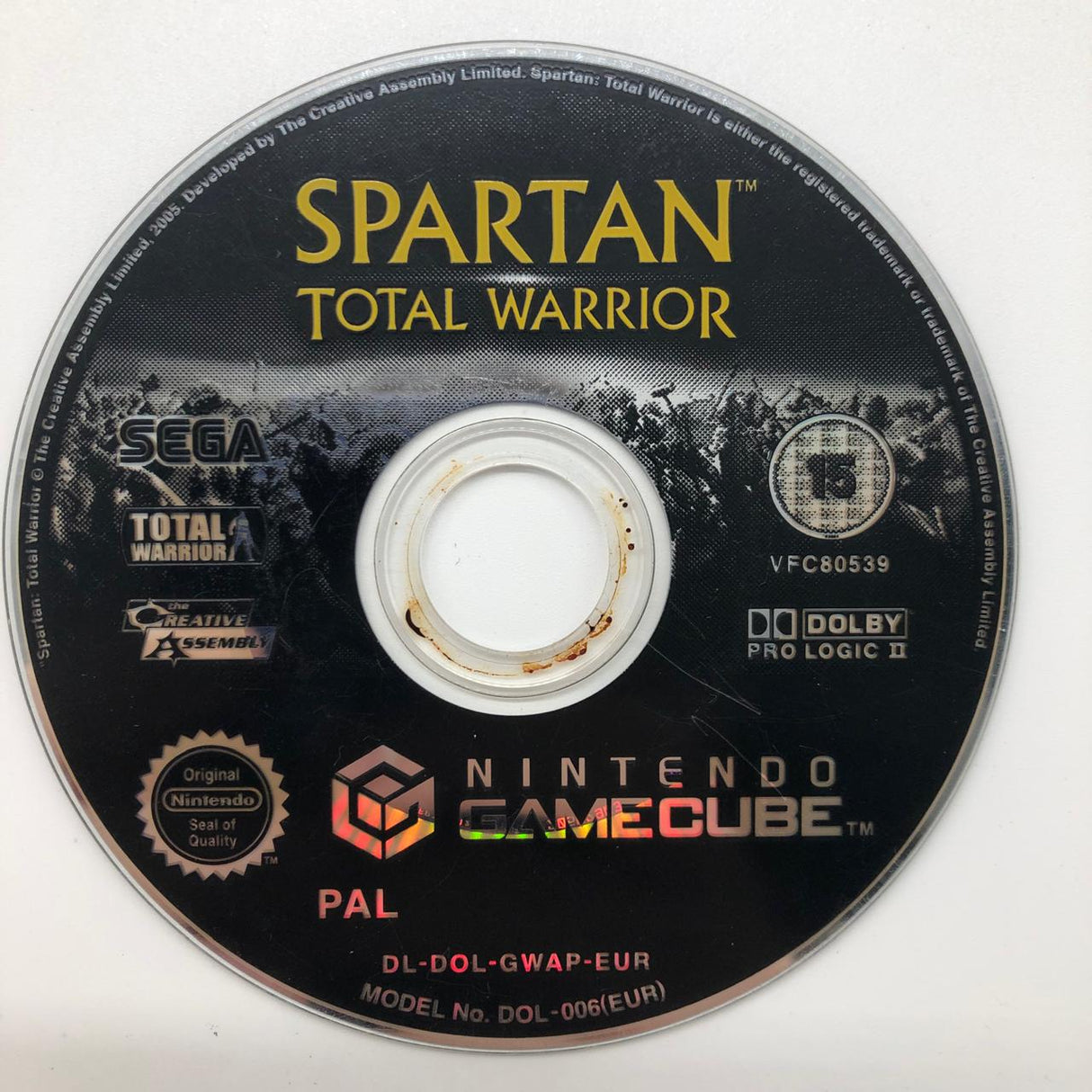 Spartan Total Warrior Nintendo Gamecube Game Disc Only PAL