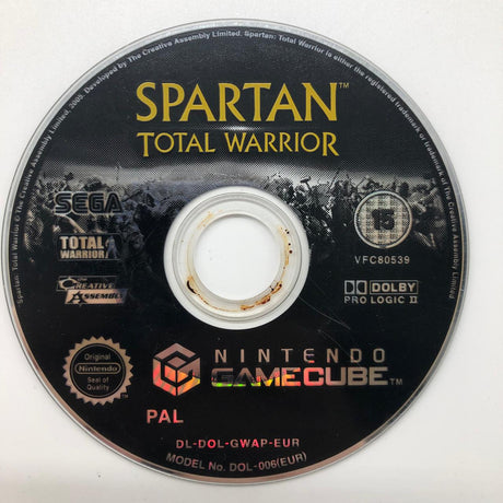 Spartan Total Warrior Nintendo Gamecube Game Disc Only PAL