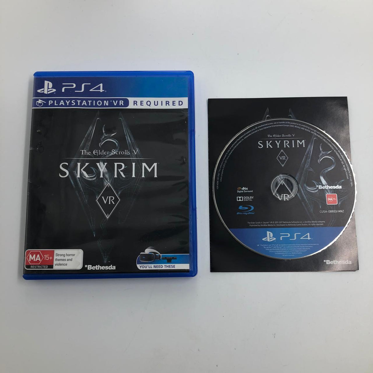 The Elder Scroll V Skyrim PS4 Playstation 4 Game + Manual 28A4 - Trippy Trades 