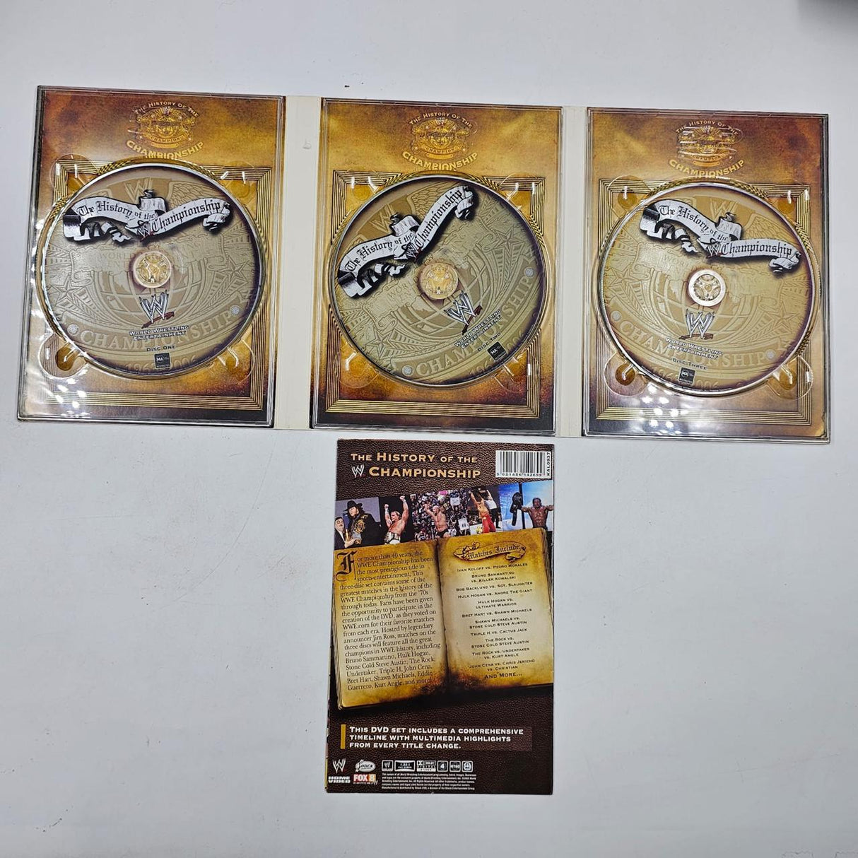 WWE The History Of The Championship 3 Disc Set DVD 9JE4 - Trippy Trades 