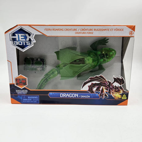 Hex Bots Fiery Roaring Creature Green Dragon With Remote Control