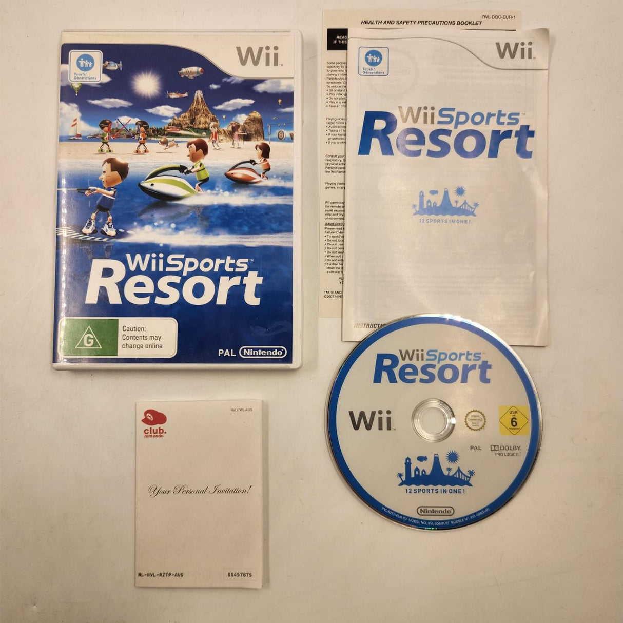 Wii Sports Resort Nintendo Wii Game + Manual PAL 28JY4 - Trippy Trades 