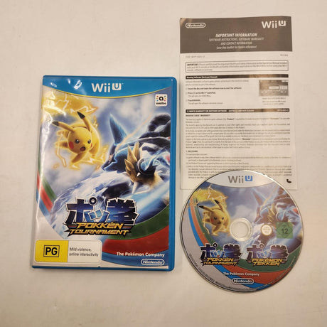 Pokken Tournament Nintendo Wii U Game + Manual PAL