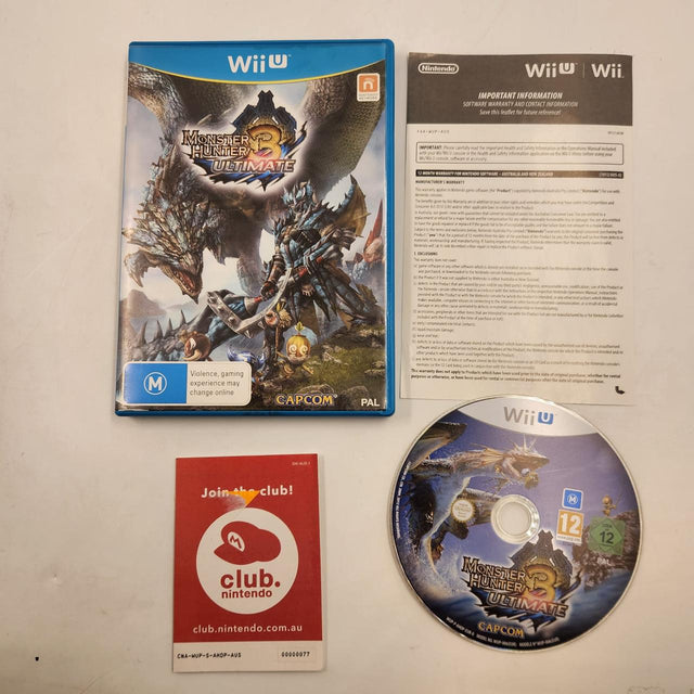 Monster Hunter Ultimate 3 Nintendo Wii U Game + Manual PAL