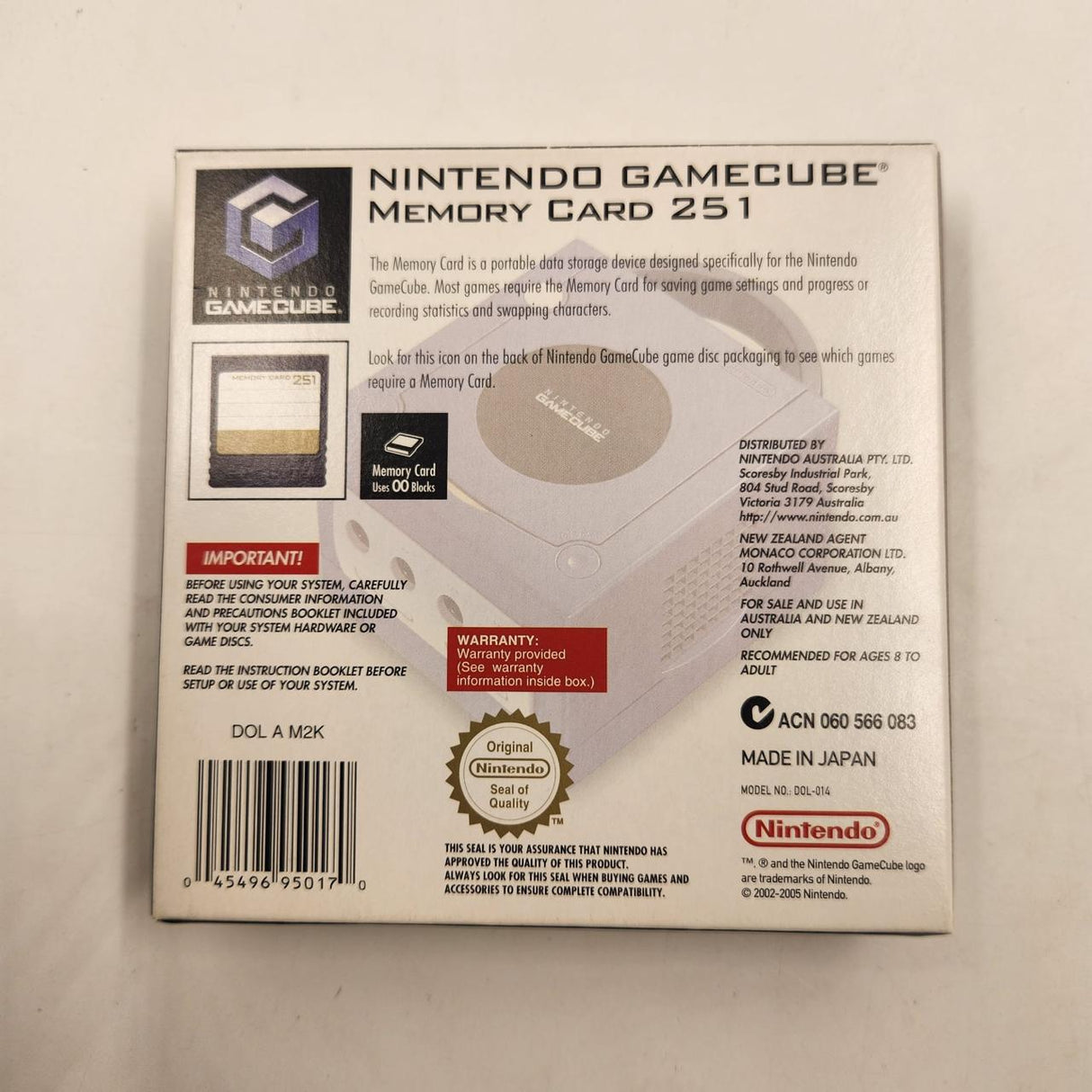 Nintendo 251 Memory Card Gamecube Black 28JY4 - Trippy Trades 
