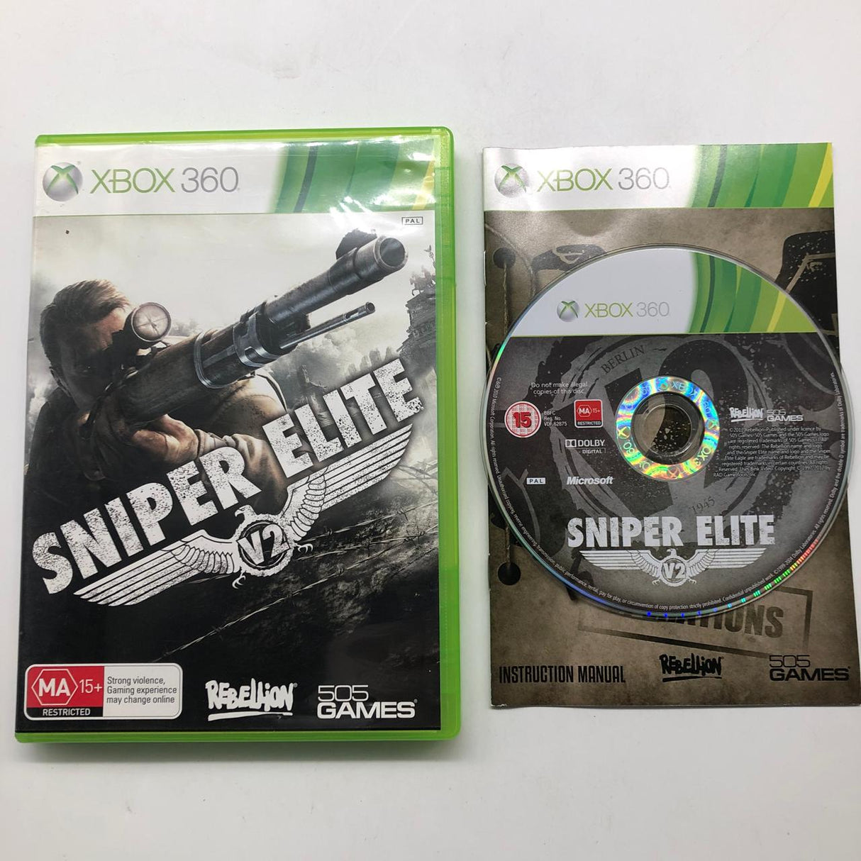Sniper Elite V2 Xbox 360 Game + Manual PAL