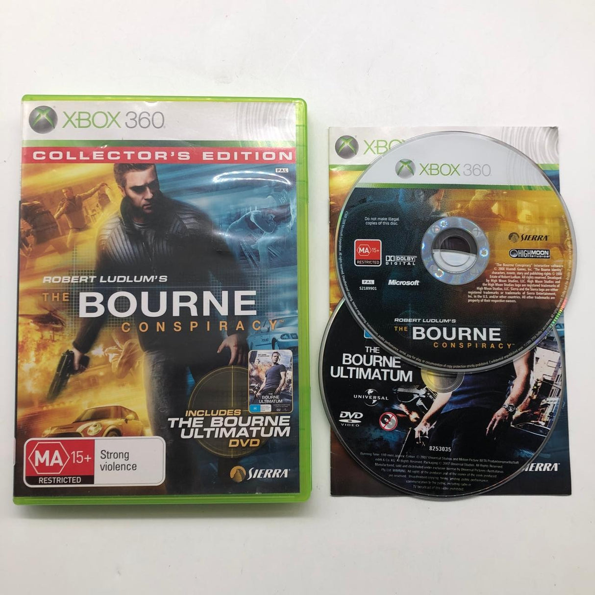 The Bourne Conspiracy Collector's Edition Includes The Bourne Ultimatum DVD Xbox 360 Game + Manual PAL