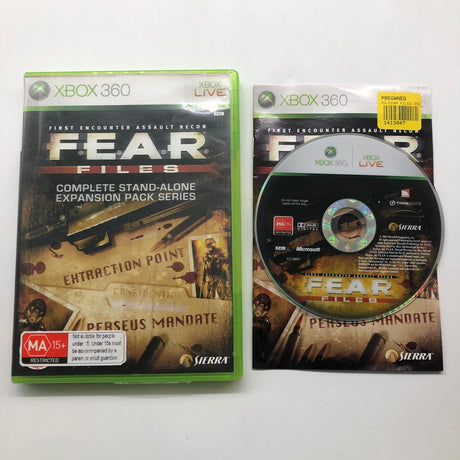 Fear Files Xbox 360 Game + Manual PAL