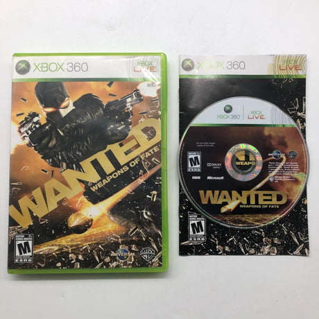 Wanted Weapons Of Fate Xbox 360 Game + Manual PAL