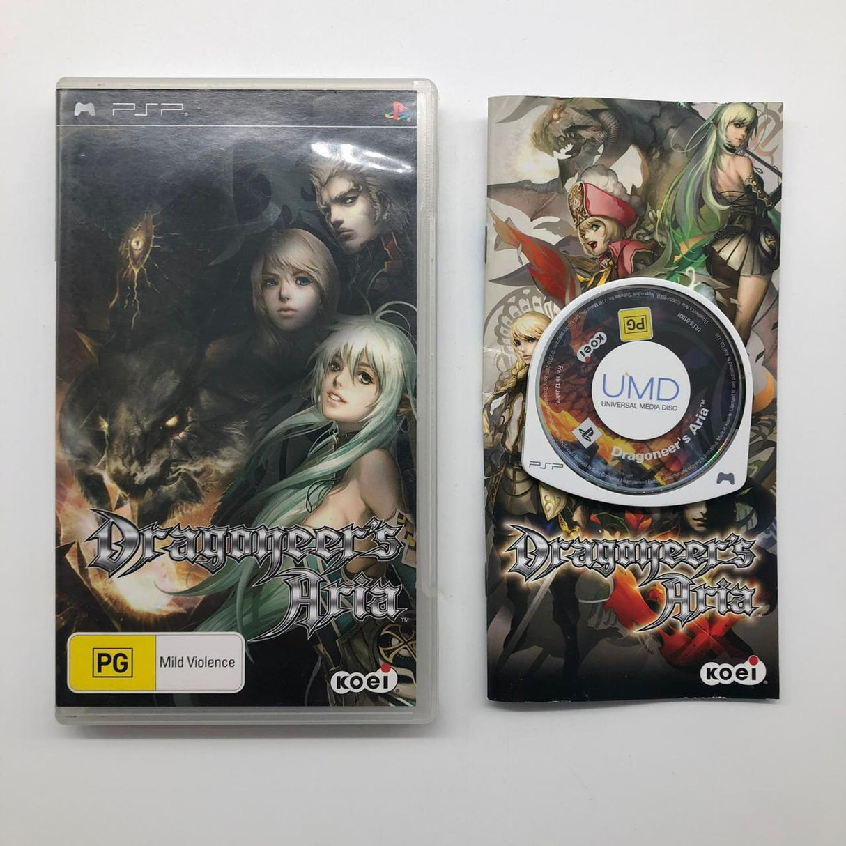 Dragoneer's Aria PSP Playstation Portable Game + Manual