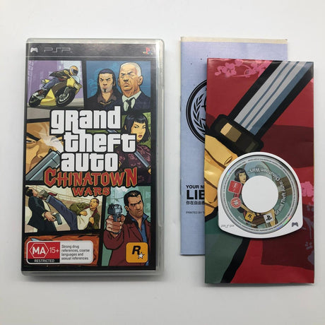 Grand Theft Auto GTA ChinaTown Wars PSP Playstation Portable Game + Manual