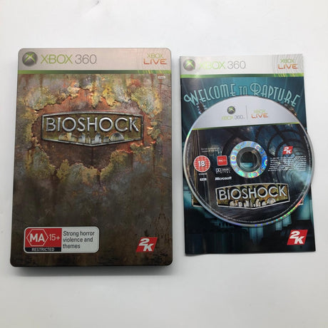 BioShock Xbox 360 Steelbook Game + Manual PAL
