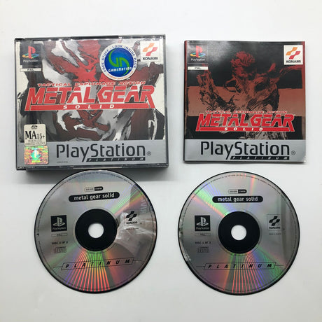 Metal Gear Solid Tactical Espoinage Action PS1 Playstation 1 Game + Manual PAL
