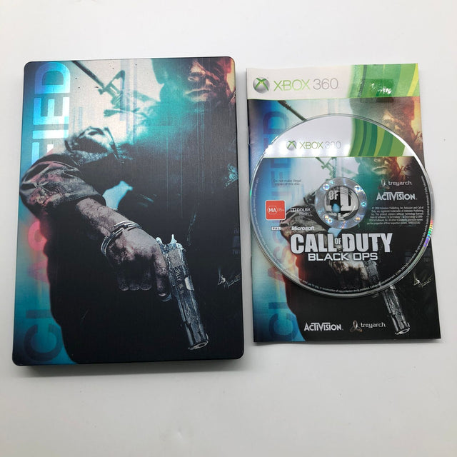 Call Of Duty COD Black OPS Xbox 360 Game + Manual Steelbook Edition PAL 25AU4