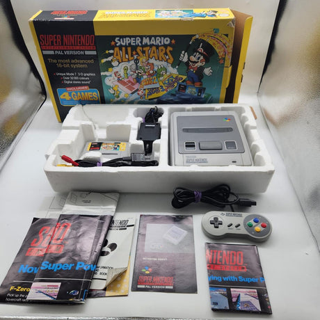 SNES Super Nintendo Entertainment System Super Mario All Stars Edition PAL Version Console Boxed
