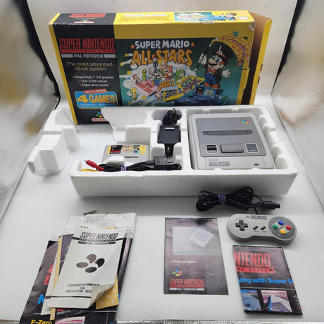 SNES Super Nintendo Entertainment System Super Mario All Stars Edition PAL Version Console Boxed