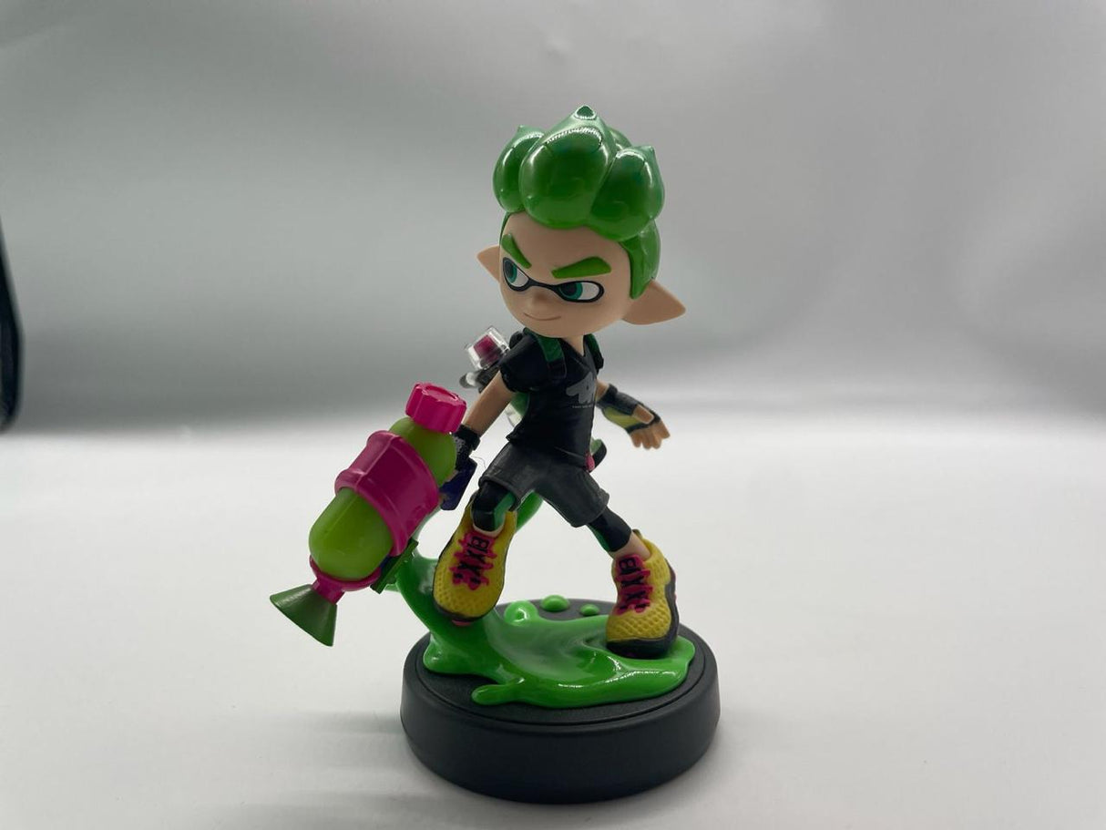 Neon Green Splatoon Inkling Boy Amiibo Figure