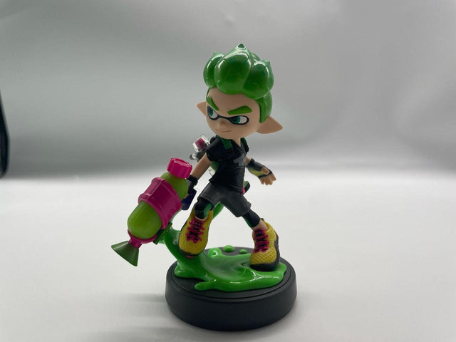 Neon Green Splatoon Inkling Boy Amiibo Figure