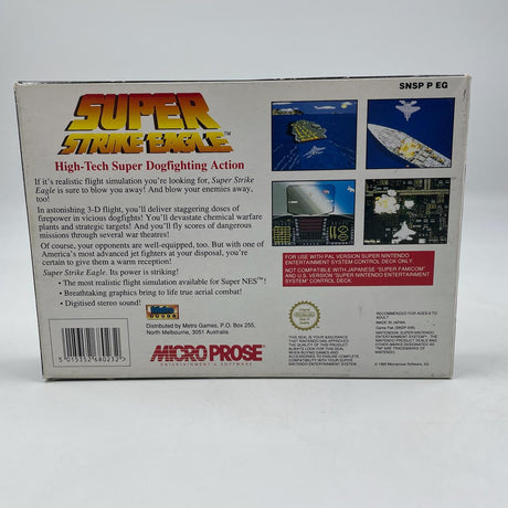 Super Strike Eagle Super Nintendo SNES Game Boxed PAL