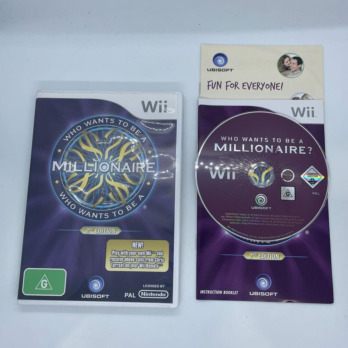 Who Wants To Be A Millionaire Nintendo Wii Game + Manual PAL