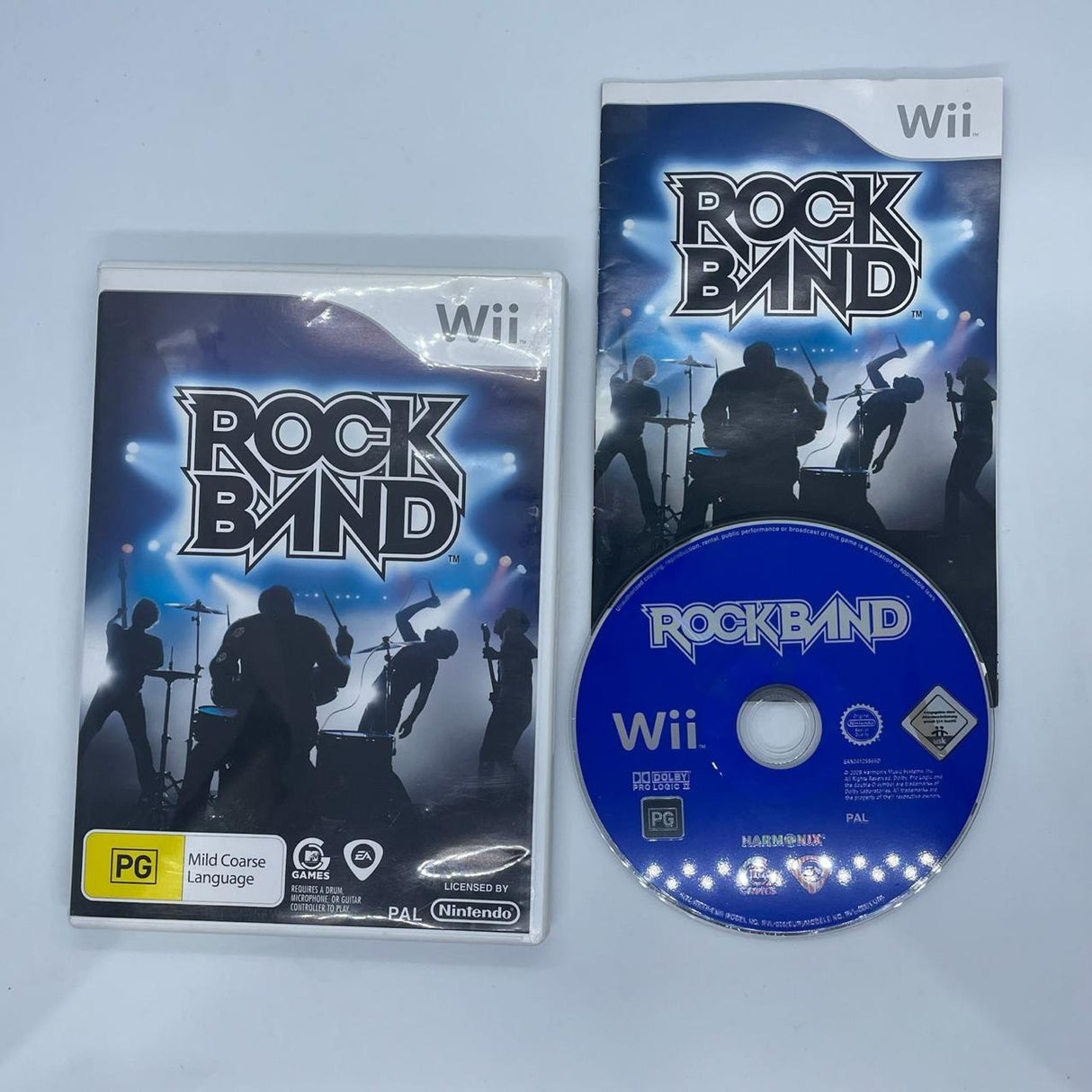 Rock Band Nintendo Wii Game + Manual PAL