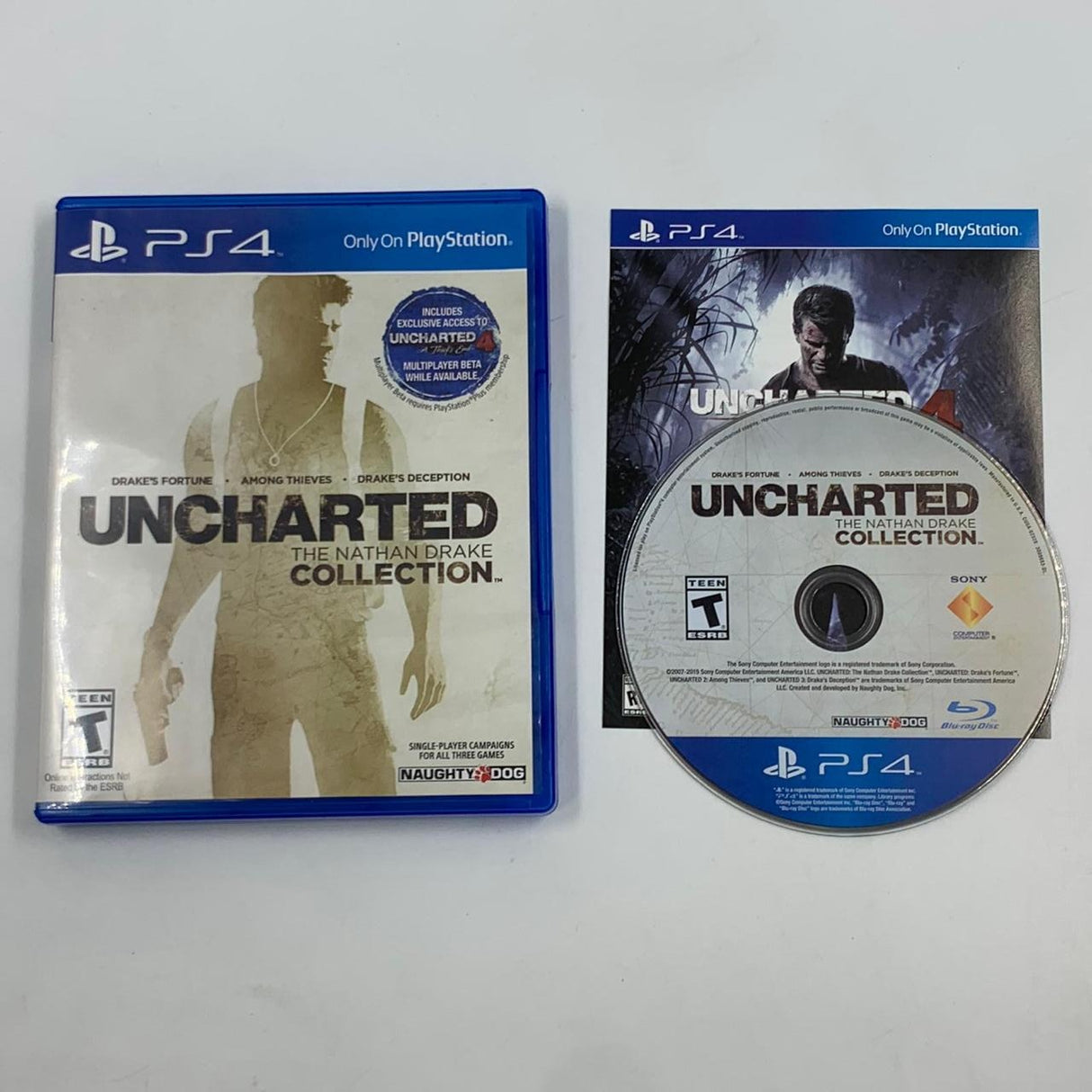 Uncharted The Nathan Drake Collection PS4 Playstation 4 Game + Manual