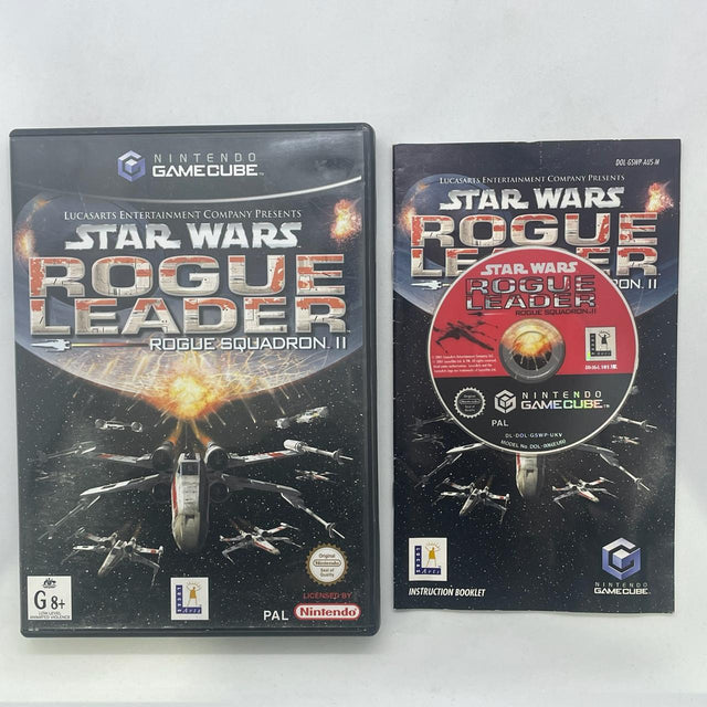 Star Wars Rogue Leader Rogue Squadron II Nintendo Gamecube Game + Manual PAL