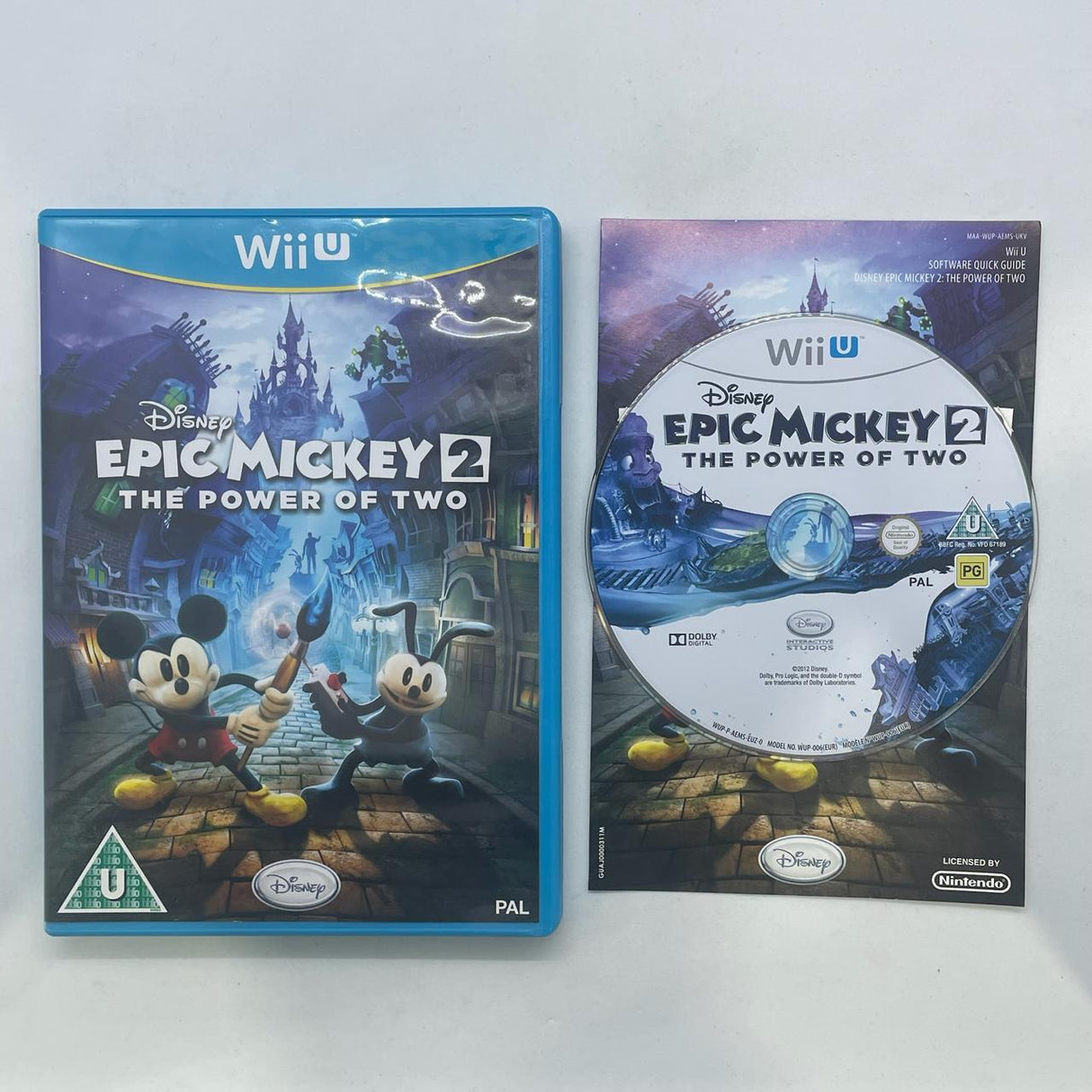 Disney Epic Mickey 2 The Power Of Two Nintendo Wii U Game + Manual PAL-Trippy Trades