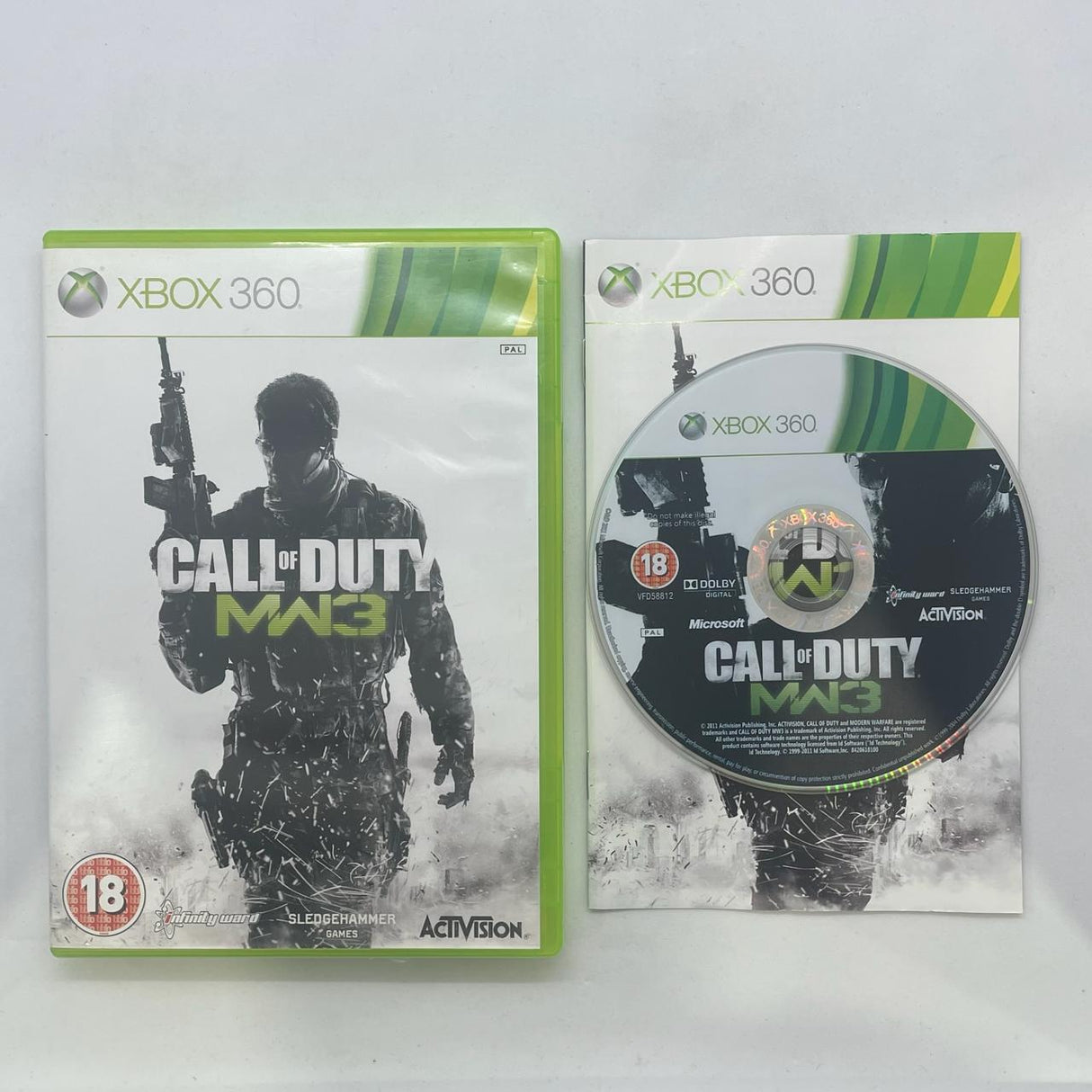 Call Of Duty MW3 Modern Warfare 3 Xbox 360 Game + Manual PAL