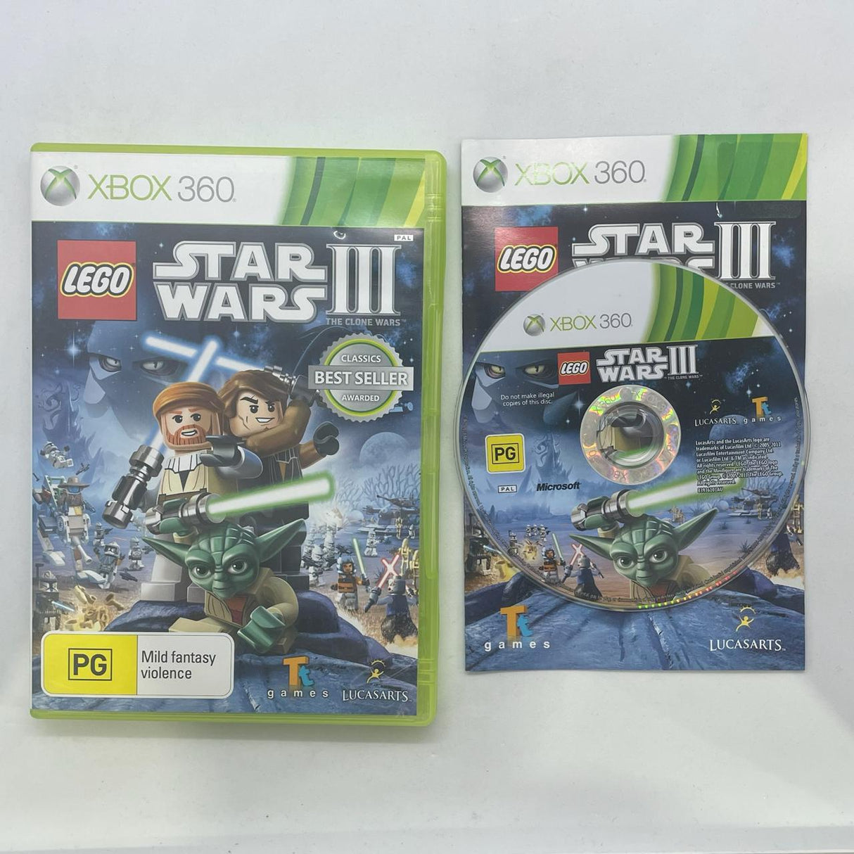 LEGO Star Wars 3 The Clone Wars Xbox 360 Game + Manual PAL
