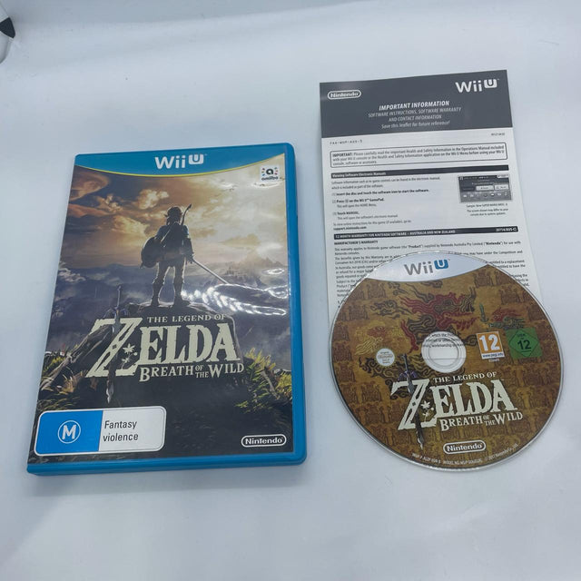 The Legend Of Zelda Breath Of The Wild Nintendo Wii U Game + Manual PAL
