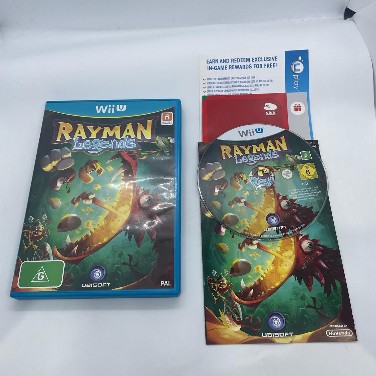 Rayman Legends Nintendo Wii U Game + Manual PAL