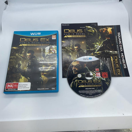 Deus EX Human Revolution Director's Cut Nintendo Wii U Game + Manual PAL