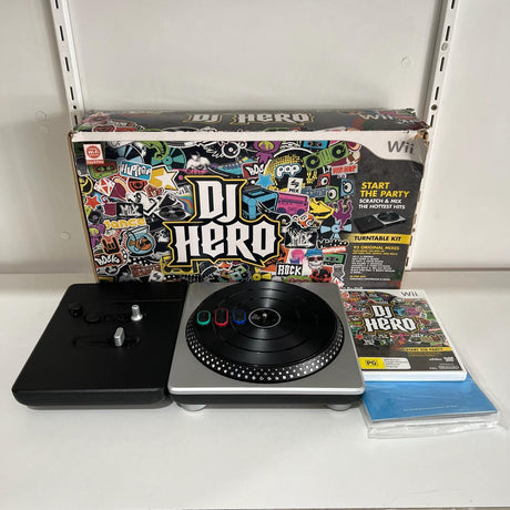 DJ Hero Nintendo Wii Turntable + Game Boxed