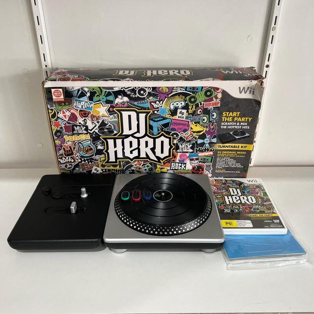DJ Hero Nintendo Wii Turntable + Game Boxed