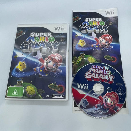 Super Mario Galaxy Nintendo Wii Game + Manual