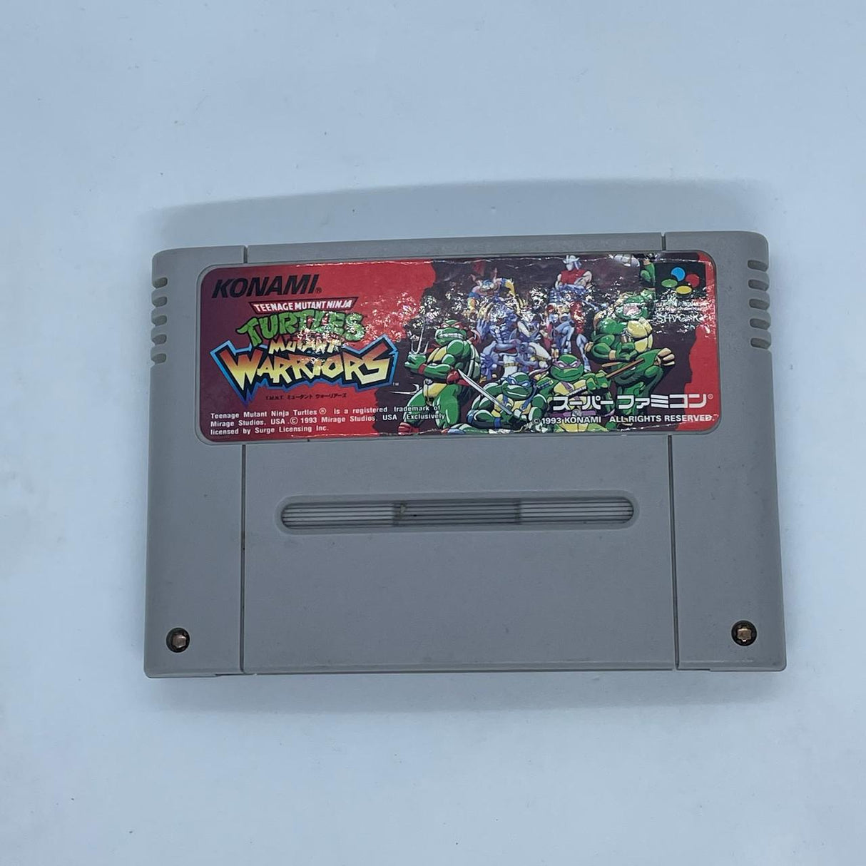 Turtles Mutant Ninja turtles Mutant Warriors Nintendo Super Famicom SNES Game Cartridge NTSC-J