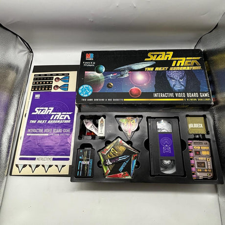 Vintage Star Trek The Next Generation VHS Interactive Board Game 1994 Complete Boxed