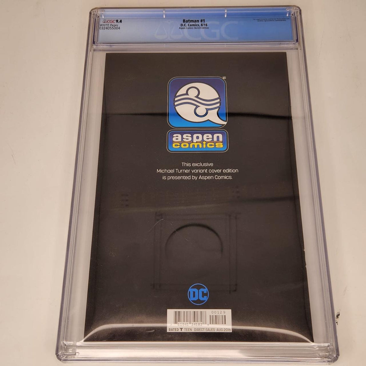 Batman #1 Rebirth Michael Turner Sketch Variant CGC 9.4 Graded Comic